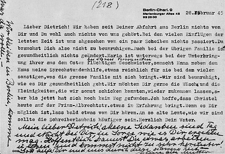 Brief der Eltern vom 28. Februar 1945