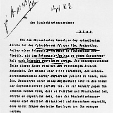 Bischof D. Heckel an den Landeskirchenausschuss in Berlin. Brief vom 7. März 1936.