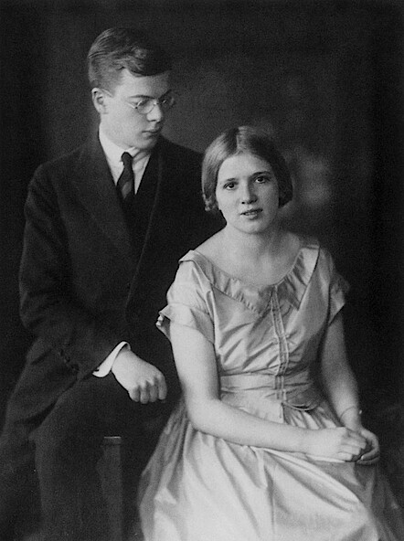 Christine Bonhoeffer und Hans von Dohnanyi als Verlobte 1922/23