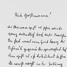Brief an die Großmutter (Auszug)