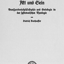 Dietrich Bonhoeffers Habilitationsschrift