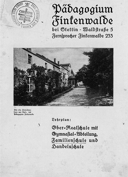 Pädagogium Finkenwalde, ab 1935 <q>Predigerseminar der Bekennenden Kirche der Altpreußischen Union</q>