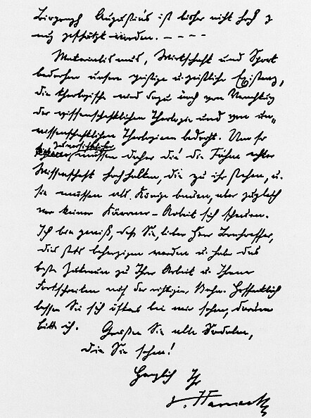 Brief von Harnack