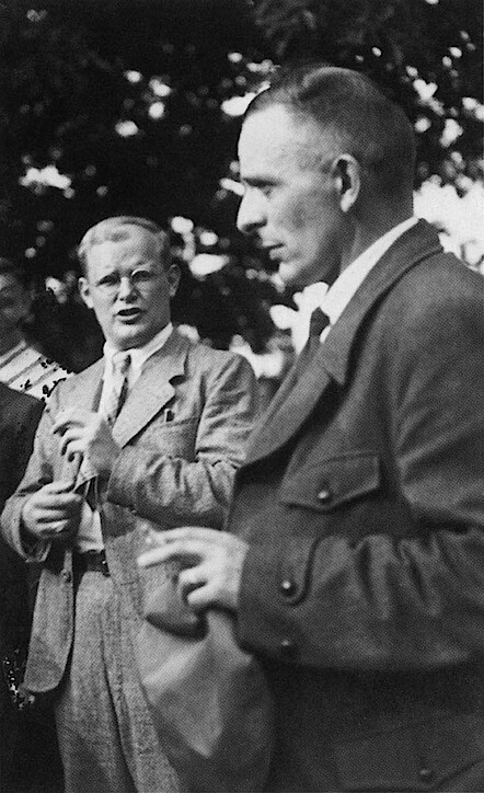 Dietrich Bonhoeffer und Hans Asmussen auf einer Freizeit in Stecklenberg (Provinz Sachsen).