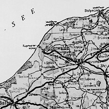 Kartenausschnitt von Köslin, Schlawe, Stolp in Pommern