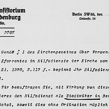 Verfügung des Konsistoriums der Mark Brandenburg vom 12. Juni 1931